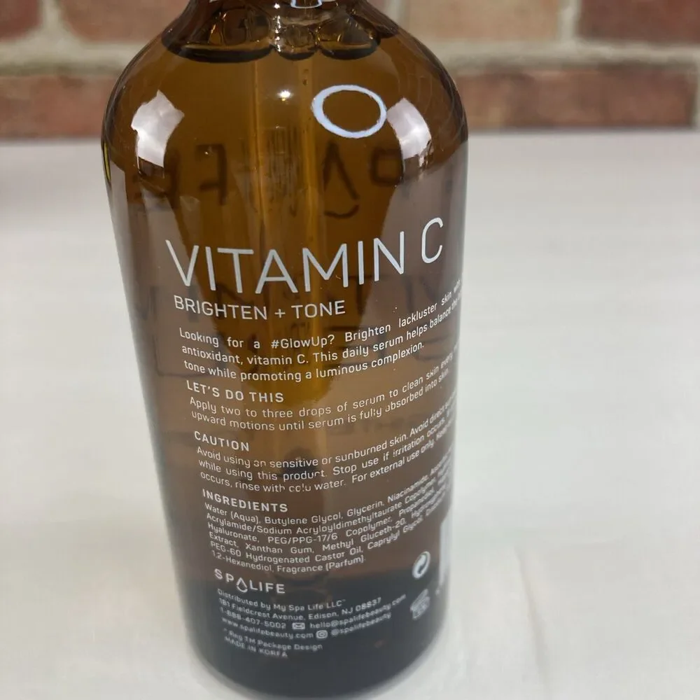 Spa Life Vitamin C Serum Brighten Tone‎ Glowup Luminous 3.4 fl oz Made In Korea